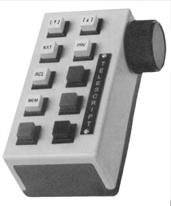 Telescript ten button controller for TeleScript PC teleprompting software.